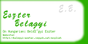 eszter belagyi business card